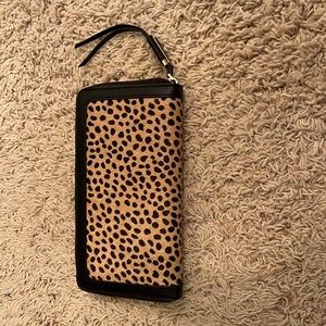 Covet by Stella & Dot New Calf hair Leather Wallet